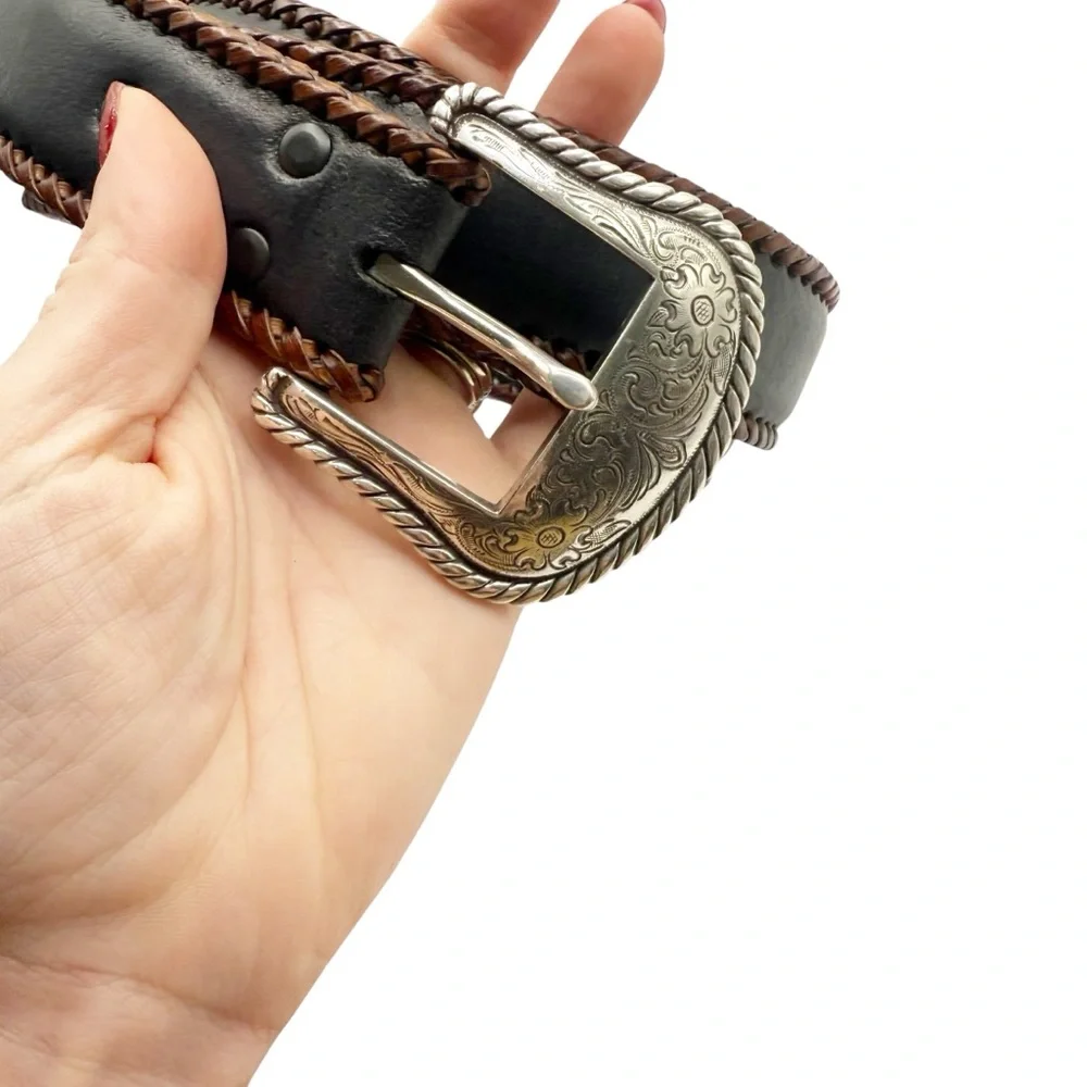Nocona Women’s Leather‎ Braided Western Cowgirl Belt size 38